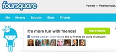 foursquare geolocation sharing service with checkins and 10 million users